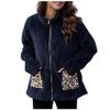 ZBYY Womens Faux Shearling Jacket Casual Lapel Fleece Fuzzy Outwear Shaggy Winter Warm Leopard Cardigan Coat view 1