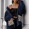 ZBYY Womens Faux Shearling Jacket Casual Lapel Fleece Fuzzy Outwear Shaggy Winter Warm Leopard Cardigan Coat view 4
