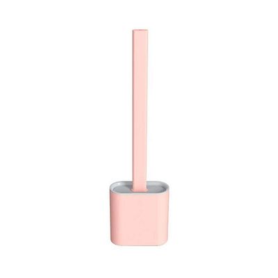 Creative Toilet Brush and Holder Bathroom WC Crystal Petal Toilet Brush Set Detachable Acrylic Toilet Brush Holder (Color : Pink)