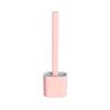 Creative Toilet Brush and Holder Bathroom WC Crystal Petal Toilet Brush Set Detachable Acrylic Toilet Brush Holder (Color : Pink) view 1