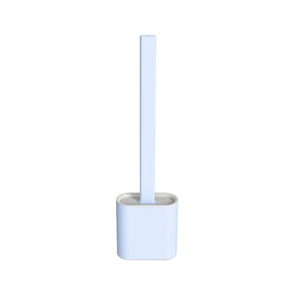 Creative Toilet Brush and Holder Bathroom WC Crystal Petal Toilet Brush Set Detachable Acrylic Toilet Brush Holder (Color : Blue)