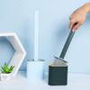 Creative Toilet Brush and Holder Bathroom WC Crystal Petal Toilet Brush Set Detachable Acrylic Toilet Brush Holder (Color : Blue) view 2