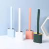 Creative Toilet Brush and Holder Bathroom WC Crystal Petal Toilet Brush Set Detachable Acrylic Toilet Brush Holder (Color : Blue) view 3
