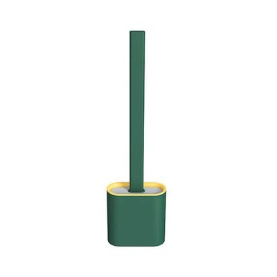 Creative Toilet Brush and Holder Bathroom WC Crystal Petal Toilet Brush Set Detachable Acrylic Toilet Brush Holder (Color : Green)