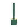 Creative Toilet Brush and Holder Bathroom WC Crystal Petal Toilet Brush Set Detachable Acrylic Toilet Brush Holder (Color : Green) view 1