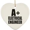 Designsify Christmas Tree Decoration, A+ Electrical Engineer, Heart Ornament, Gifts for Birthday Anniversary Valentines Mom Mothers Fathers Day Party, to Men Women Him Her Friend Mom Dad Wife view 1