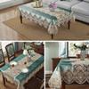 Embroidery Table Cover,For Bedside Wedding Dinning Decoration,Velvet Luxury Lace Macrame Dust-proof Washable Table Cloth,Rectangle Lace Tablecloth C 70x70cm(28x28inch) view 3