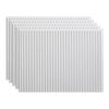 FASDE Rib Decorative Vinyl 18in x 24in Backsplash Panel in Matte White (5 Pack) view 1