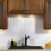 FASDE Rib Decorative Vinyl 18in x 24in Backsplash Panel in Matte White (5 Pack) view 2