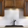 FASDE Rib Decorative Vinyl 18in x 24in Backsplash Panel in Matte White (5 Pack) view 3