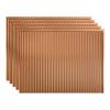 FASDE Rib Decorative Vinyl 18in x 24in Backsplash Panel in Polished Copper (5 Pack) view 1