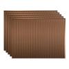 FASDE Rib Decorative Vinyl 18in x 24in Backsplash Panel in Oil-Rubbed Bronze (5 Pack) view 1
