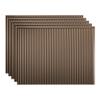 FASDE Rib Decorative Vinyl 18in x 24in Backsplash Panel in Argent Bronze (5 Pack) view 1