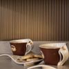 FASDE Rib Decorative Vinyl 18in x 24in Backsplash Panel in Argent Bronze (5 Pack) view 3