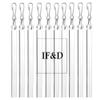 IF&D Fabrics and Drapes - 10 pack - 36 Inch (3 foot) Flexible Clear Acrylic Lucite Drapery Curtain Pull Wands - For Easy Open and Closing of Window Treatments #0288 view 1
