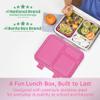 Bentgo Kids Stainless Steel Leak-Resistant Lunch Box - 3-Compartments with Bonus Silicone Container, Durable, Eco-Friendly, Dishwasher Safe, BPA-Free, Ideal for School, Ages 3+ (Fuchsia) view 2