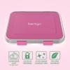 Bentgo Kids Stainless Steel Leak-Resistant Lunch Box - 3-Compartments with Bonus Silicone Container, Durable, Eco-Friendly, Dishwasher Safe, BPA-Free, Ideal for School, Ages 3+ (Fuchsia) view 3