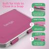 Bentgo Kids Stainless Steel Leak-Resistant Lunch Box - 3-Compartments with Bonus Silicone Container, Durable, Eco-Friendly, Dishwasher Safe, BPA-Free, Ideal for School, Ages 3+ (Fuchsia) view 4