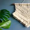 Wild Cotton Fiber Arts Handmade Macrame Wall Hanging Boho Woven Tapestry Decor 100% Organic Natural Cotton Cord on Mounted Driftwood Branch 22" W x 26" L view 4