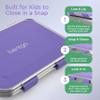 Bentgo Kids Stainless Steel Leak-Resistant Lunch Box - 3-Compartments with Bonus Silicone Container, Durable, Eco-Friendly, Dishwasher Safe, BPA-Free, Ideal for School, Ages 3+ (Purple) view 4