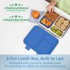 Bentgo Kids Stainless Steel Leak-Resistant Lunch Box - 3-Compartments with Bonus Silicone Container, Durable, Eco-Friendly, Dishwasher Safe, BPA-Free, Ideal for School, Ages 3+ (Blue) view 2
