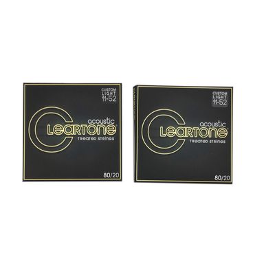 Cleartone Guitar Strings Acoustic 80/20 Bronze Custom Light 11-52 long life
