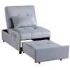 Lexicon Garrell 4 in 1 Multi Function Convertible Sleeper Bed, Chair, Lounger, Ottoman in Gray view 1