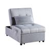 Lexicon Garrell 4 in 1 Multi Function Convertible Sleeper Bed, Chair, Lounger, Ottoman in Gray view 4