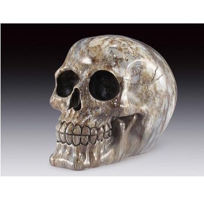 Everspring Import Company Agate Colored Skull Figurine