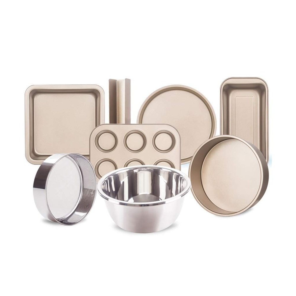 Baking Set Non Stick Tray Carbon Steel Kitchen Tools For Oven Baking Mould For Bread, Cake, Cookies (Color : D)