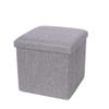 Differeye Foldable Storage Box Multifunctional Cotton and Linen Finishing Box Storage Stool for Shoe Stool Cloth Storage Stool Adult Sit (Gray,503131cm) view 1