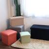 Differeye Foldable Storage Box Multifunctional Cotton and Linen Finishing Box Storage Stool for Shoe Stool Cloth Storage Stool Adult Sit (Pink,503131cm) view 4