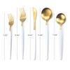 20-Piece Silverware Set,Uniturcky White Gold Stainless Steel Flatware Eating Utensils With Knife Fork Spoon For Home Kitchen Restaurant, Classic Elegant Design Cutlery, Service For 4, Dishwasher Safe view 2