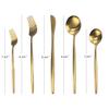 20-Piece Silverware Set,Uniturcky Gold Stainless Steel Flatware Eating Utensils With Knife Fork Spoon For Home Kitchen Restaurant, Classic Elegant Design Cutlery, Service For 4, Dishwasher Safe view 2