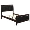 Coaster Home Furnishings - Carlton - Wood - Faux Leather Upholstered Full Panel Bed with Vertically Padded Headboard and Matching Footboard - Bedroom - Cappuccino - 202091F view 1