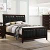 Coaster Home Furnishings - Carlton - Wood - Faux Leather Upholstered Full Panel Bed with Vertically Padded Headboard and Matching Footboard - Bedroom - Cappuccino - 202091F view 2