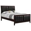Coaster Home Furnishings - Carlton - Wood - Faux Leather Upholstered Full Panel Bed with Vertically Padded Headboard and Matching Footboard - Bedroom - Cappuccino - 202091F view 4