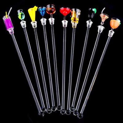 10pcs/set 23cm Wine Glass Bar Swizzle Mixing Sticks Cocktail Drink Stirring Sticks Mixer Muddler for Restaurant Bar Party Cafe DUOER