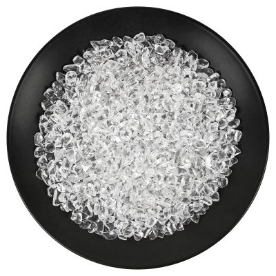 1.1lb Natural Crushed Clear Quartz Crystal Tumbled Chips-Healing Crystals Chips Bulk, Crushed Crystal Gemstones for Crafts, Beautiful Package for Gift (Clear Quartz)