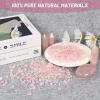 1.1lb Natural Crushed Rose Quartz Crystal Tumbled Chips-Healing Crystals Chips Bulk, Crushed Crystal Gemstones for Crafts, Beautiful Package for Gift (Rose Quartz) view 2