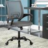 Best Shop Ergonomic Office Chair, Mid Back Mesh Desk Chair with Lumbar Support & Armrest - Breathable, Height Adjustable Rolling Task Executive Chairs for Adults, Grey view 1