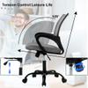 Best Shop Ergonomic Office Chair, Mid Back Mesh Desk Chair with Lumbar Support & Armrest - Breathable, Height Adjustable Rolling Task Executive Chairs for Adults, Grey view 3