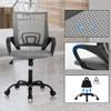 Best Shop Ergonomic Office Chair, Mid Back Mesh Desk Chair with Lumbar Support & Armrest - Breathable, Height Adjustable Rolling Task Executive Chairs for Adults, Grey view 4