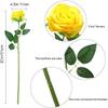 12 PCS Artificial Flowers Roses Silk Flowers Fake Long Stem Artificial Roses for Home Wedding Decorations (Yellow) view 2