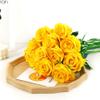 12 PCS Artificial Flowers Roses Silk Flowers Fake Long Stem Artificial Roses for Home Wedding Decorations (Yellow) view 3