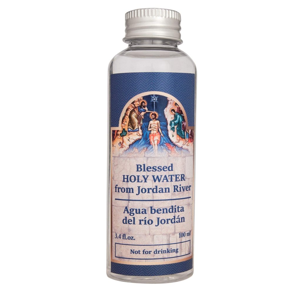 Pure Holy Water from Jordan River Authentic Baptismal Site Holy Land Catholic Bottle Blessed