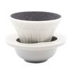 Kofil 1390400506 Coffee Filter Dripper with Dedicated Base and Saucer, White view 1