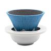 (Cofil) Kofil 1390400501 Coffee Filter Dripper with Dedicated Base and Saucer, Blue view 1
