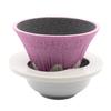COFIL FUJI Ceramic Coffee Filter Dripper with Dedicated Base and Saucer, Pink 1390400502 view 1