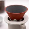 Kofil 1390400505 Fuji Ceramic Coffee Filter Dripper with Dedicated Base and Saucer, Red view 4